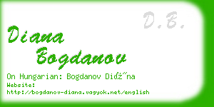 diana bogdanov business card